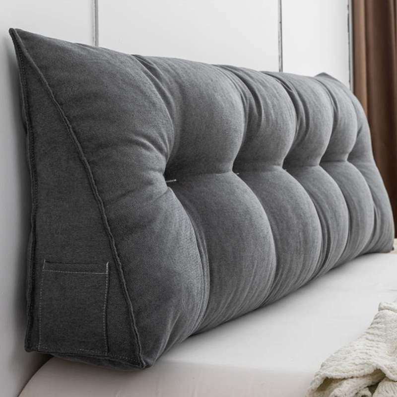 2024卧室厚实大床上巨榻榻米深灰靠枕新款靠背软包床头靠垫沙发,居家布艺,床头靠垫,淘宝优惠券,粉丝福利购,淘宝优惠卷
