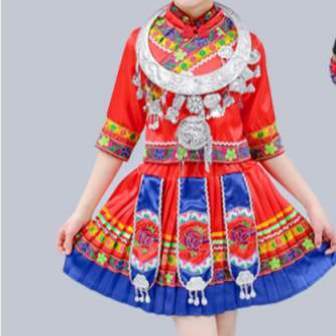 广西少数民族儿童幼儿园男童壮族三月服表演三演出服苗族服装壮族