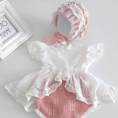 装新款道具影楼百天衣服满月拍照公主婴儿宝宝摄影照服装新生儿女