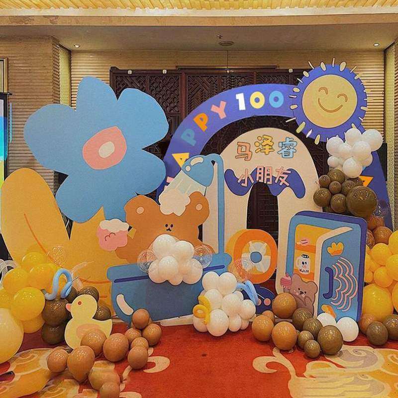 KT宴卡通布置百日周岁板装饰儿童宴背景墙宝宝场景气球周岁1生日,节庆用品/礼品,装扮布置套餐,淘宝优惠券,粉丝福利购,淘宝优惠卷