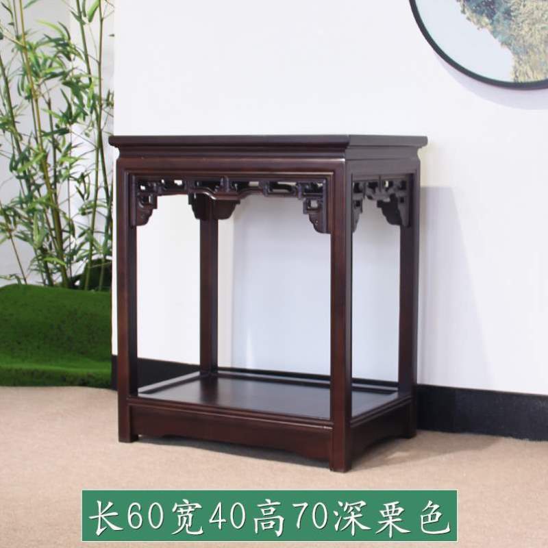 客厅鱼缸沙发中式置物架仿古室内边盆景实木架子用几家奇石花架