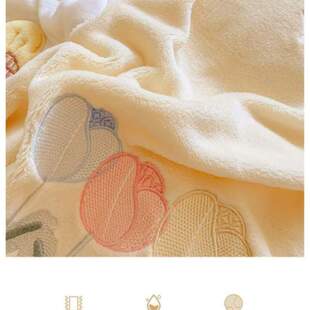 珊瑚儿童法兰绒牛奶三件套绒床笠款四件套2023冬季新款床单绒被套