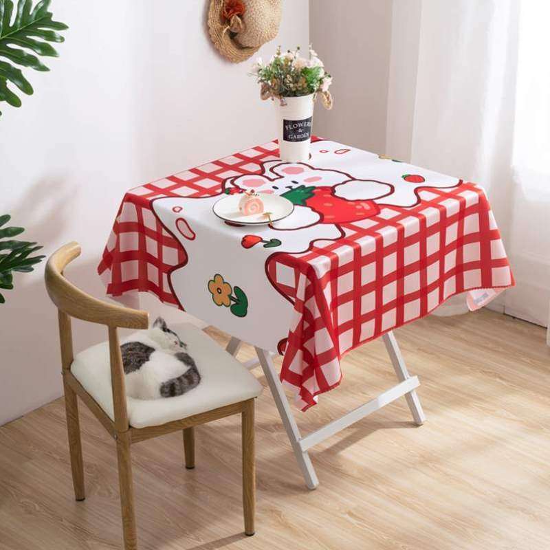 奶茶圆桌桌布床头柜可爱方形宿舍台布店盖布防水北欧小方桌幼儿园,居家布艺,桌布,淘宝优惠券,粉丝福利购,淘宝优惠卷