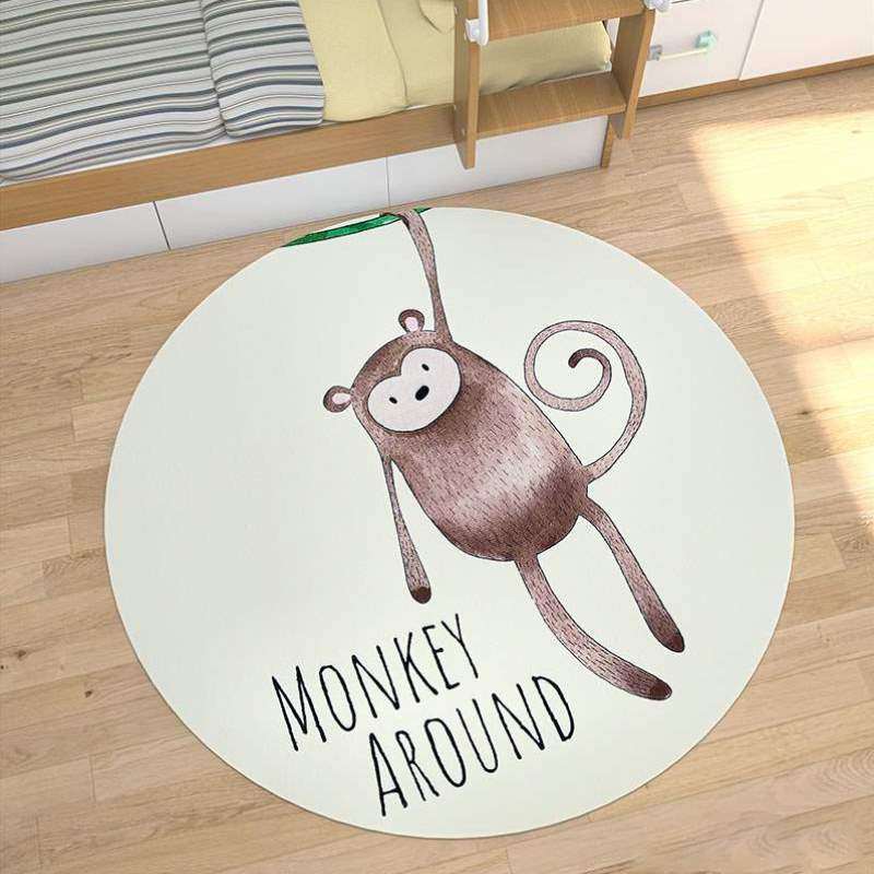 地垫儿童房毯电脑地毯加厚卡通圆形椅垫毛绒男孩卧室女孩可爱床边,居家布艺,地毯,淘宝优惠券,粉丝福利购,淘宝优惠卷