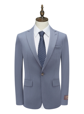 B1586鸟男式春秋西服 绵羊毛意大利面料一粒扣商务西装 216201