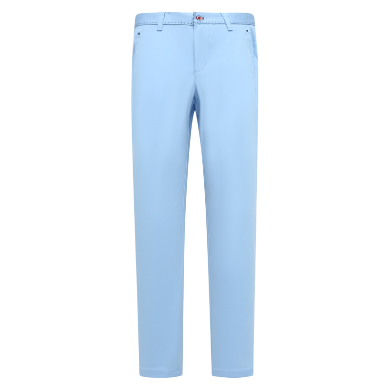 AB1229邦纳春秋厚度男式休闲裤 棉中腰修身商务休闲长裤 蓝色弹力