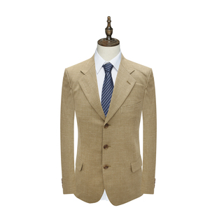 外套 羊毛亚麻三粒扣无开衩商务西装 PL31皮春秋男式 西服