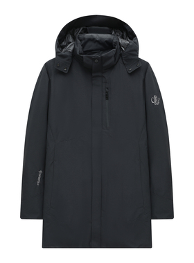 H1360冬季男式羽绒服 白鸭绒商务休闲保暖防风外套 黑色