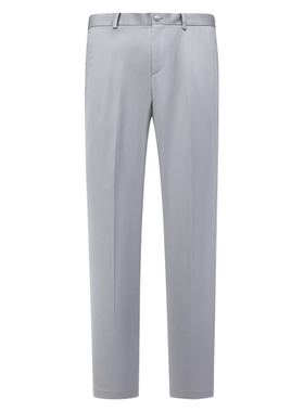 J1720KMQ春秋男式休闲裤 棉中腰修身商务休闲长裤弹力 烟灰色