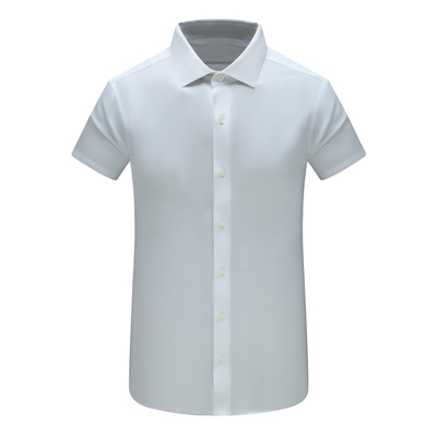 F3656恺夏季男式短袖衬衫 棉百搭商务休闲上衣免烫 白色