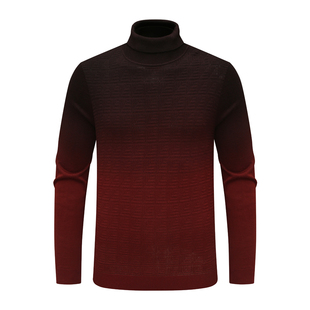 立领套头休闲上衣渐变4200102 毛衣羊毛衫 MY3665美尔男式 春秋长袖