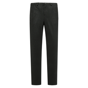 商务休闲长裤 YW399D秋冬款 中腰修身 休闲裤 黑色 男式