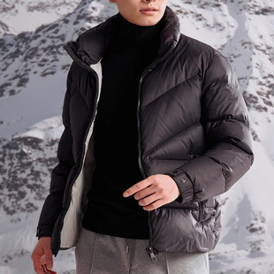 25年新款 H1255高充绒量冬季 鸭绒拉链商务休闲保暖 男羽绒服 厚款