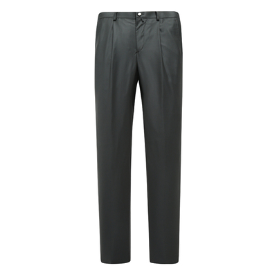 Y1606仕春秋男式西裤 山羊绒意大利面料中腰修身商务休闲长裤黑色