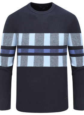 RN25瑞男式春秋长袖卫衣 圆领百搭商务休闲上衣 时尚都市