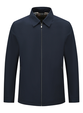 H1245秋冬款男式羽绒服 白鹅绒商务休闲保暖防风外套 深蓝色