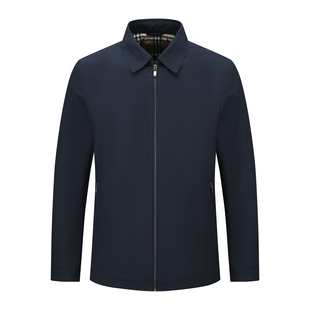 H1245秋冬款男式羽绒服 白鹅绒商务休闲保暖防风外套 深蓝色