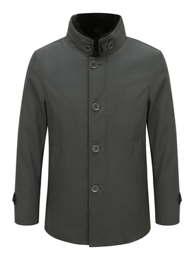 MY484美冬季男式羽绒服 白鸭绒商务休闲保暖防风外套 深灰色