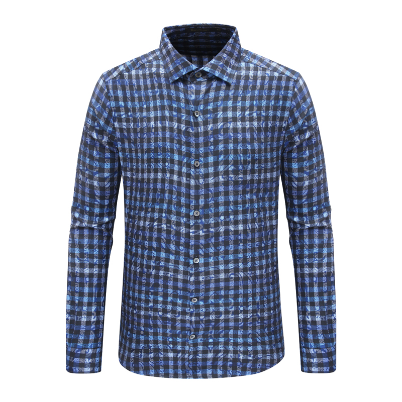 SF158圣男式春秋长袖衬衫 棉百搭时尚商务休闲上衣