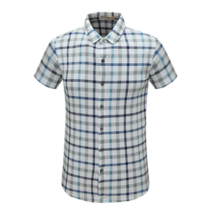 衬衫 短袖 棉休闲上衣经典 格子款 都市4100315 MY654美尔男式 时尚 夏季