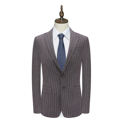 B1574鸟男式春秋西服 绵羊毛两粒双排扣后中开衩商务西装 211284