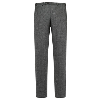 Y1561路春秋男式西裤 羊毛中腰修身商务休闲长裤 深灰色