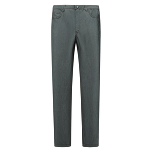 商务休闲长裤 MY604美春秋款 棉中腰修身 休闲裤 灰蓝色 男式