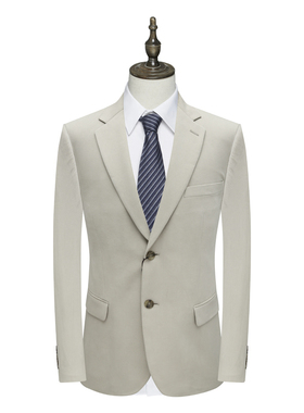 U161雅 春秋男式西服 蚕丝两粒扣后中开衩商务休闲西装外套