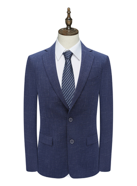 B1562鸟男式春秋西服 绵羊毛两粒扣后中开衩商务西装 211234
