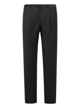 MY559美春秋男式西裤 羊毛中腰直筒商务休闲长裤 黑色1200212