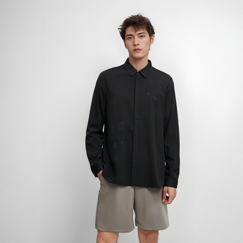 CA970 机场货 卡春秋男式长袖针织衬衫 羊毛开衫休闲商务上衣弹力