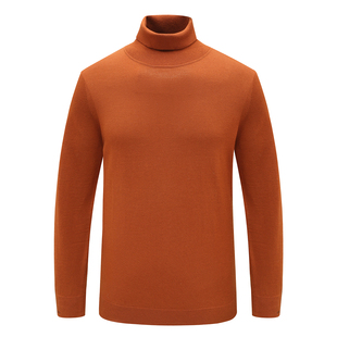 都市96068 羊毛毛衣时尚 PA077男式 高领春秋纯色毛衫