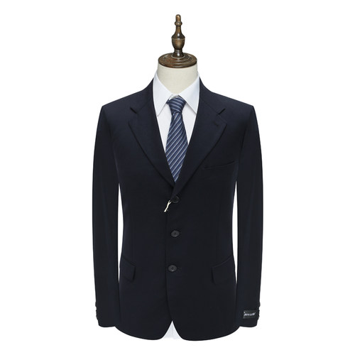 PL55皮春秋男式西服 羊毛三粒扣双开衩商务西装外套 黑色F9112310