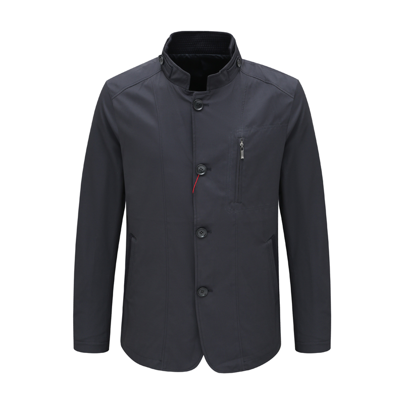 AB505邦纳春秋厚度男式夹克 棉直排扣立领舒适休闲外套 时尚都市