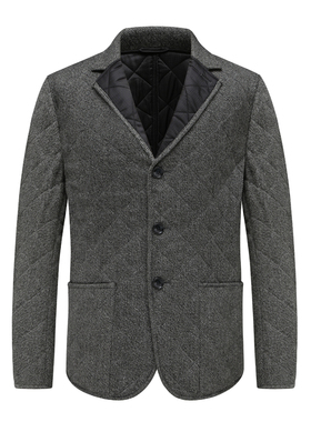 AB209艾堡牌秋冬款男式棉衣 羊毛直排扣休闲保暖防风棉服外套