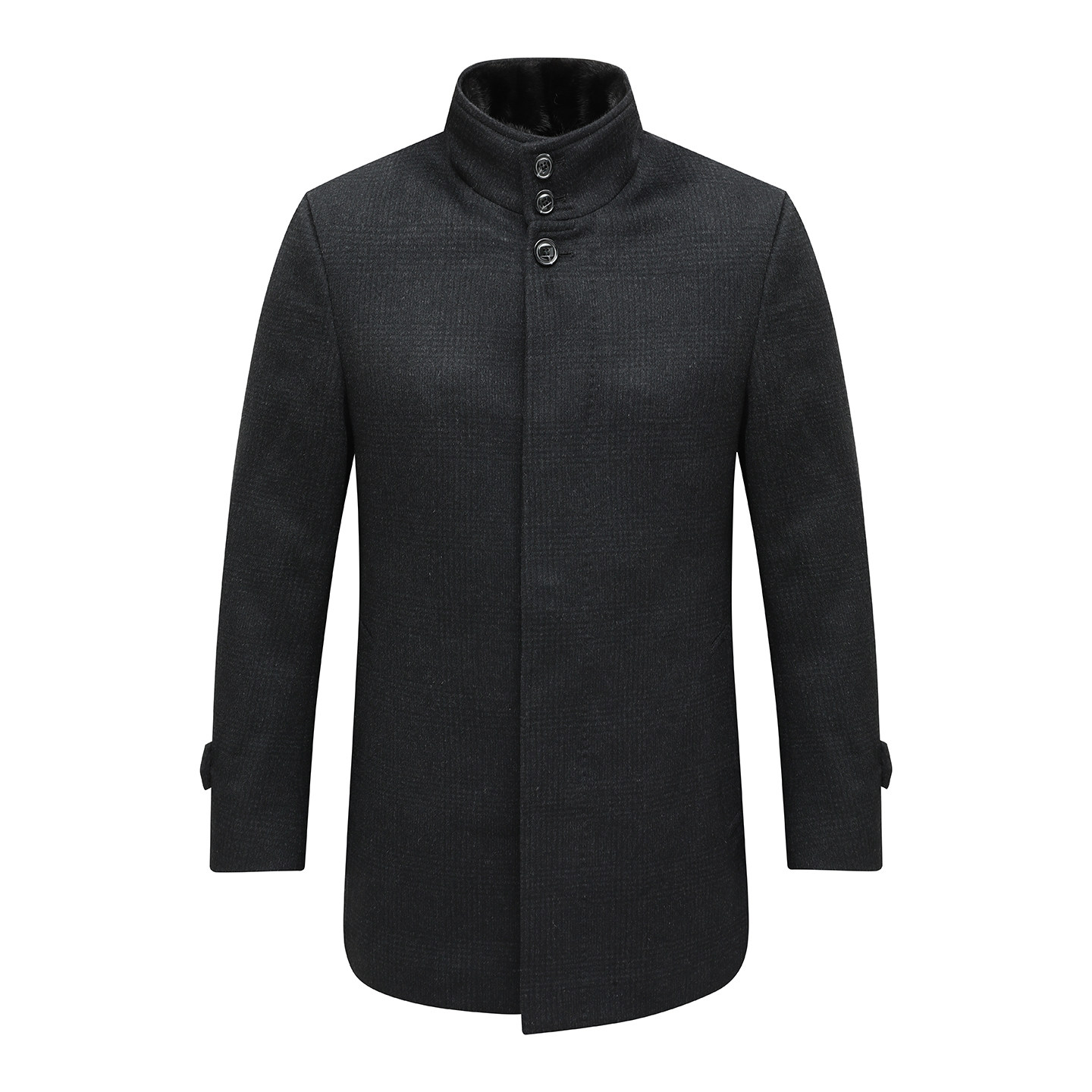 H1334潘秋冬男式羊绒大衣 羊毛直排扣保暖防风外套时尚都市 黑色,男装,毛呢大衣,淘宝优惠券,粉丝福利购,淘宝优惠卷