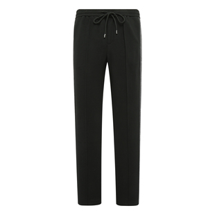 弹力 H1300春秋男式 商务休闲长裤 绵羊毛中腰修身 黑色 休闲裤