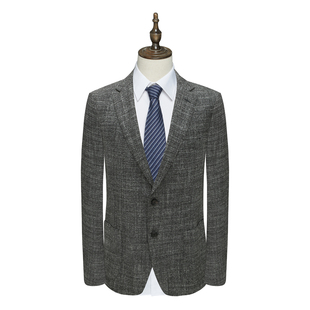 意大利羊毛两粒扣后中开衩商务休闲西装 SF654圣男式 春秋西服