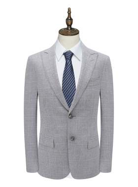 B1629鸟男式春秋西服 绵羊毛两粒扣双开衩商务西装 223232