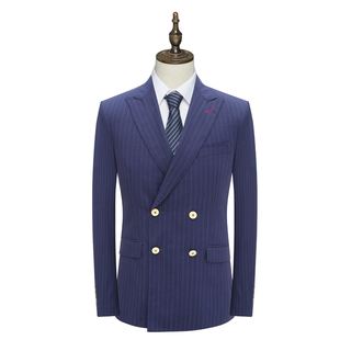 41027 商务西装 B1421鸟牌男式 春秋西服绵羊毛两粒双排扣双开衩修身