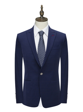 B1518鸟牌男式春秋西服 绵羊毛一粒扣双开衩修身商务西装206105