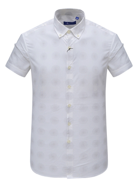 JD56爵S丹N男式夏季短袖衬衫棉意大利面料百搭商务休闲上衣121020