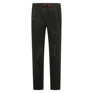 商务休闲长裤 YW400D秋冬款 中腰修身 休闲裤 黑色 男式