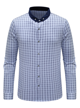 CA748 机场货 卡 春秋男式长袖衬衫 桑蚕丝百搭商务休闲上衣弹力