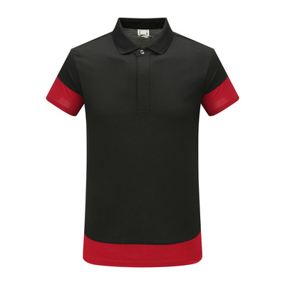 KA447爵男士翻领POLO衫短袖休闲T恤天丝桑蚕丝混坊拼接工艺KT-102