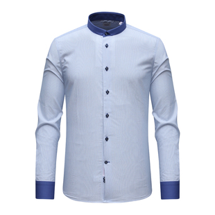 F3320KMQ男春秋长袖 棉百搭商务休闲上衣产地越南 衬衫