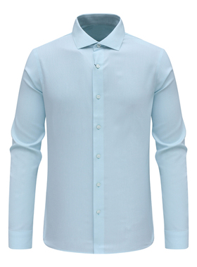 F3705恺春秋男式长袖衬衫 棉百搭商务休闲上衣免烫 浅绿色