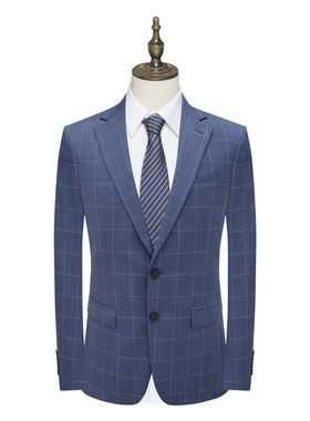 B1540鸟男式春秋西服 绵羊毛两粒扣后中开衩修身商务西装213070