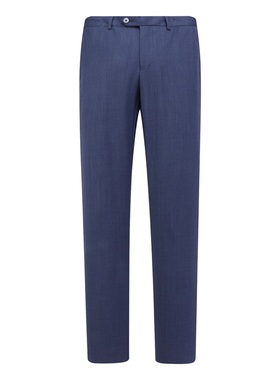 J1703鸟春秋男西裤绵羊毛意大利面料中腰修身商务休闲长裤 211006