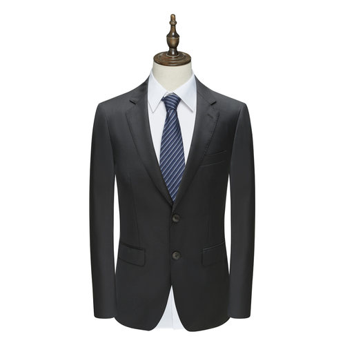 H1561曼斯男士商务二粒扣西服深蓝色100羊毛西装袖口活扣D745013